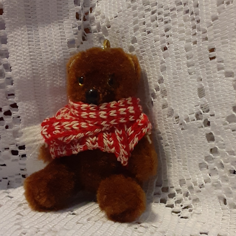 Jointed koala bear brown with scarf